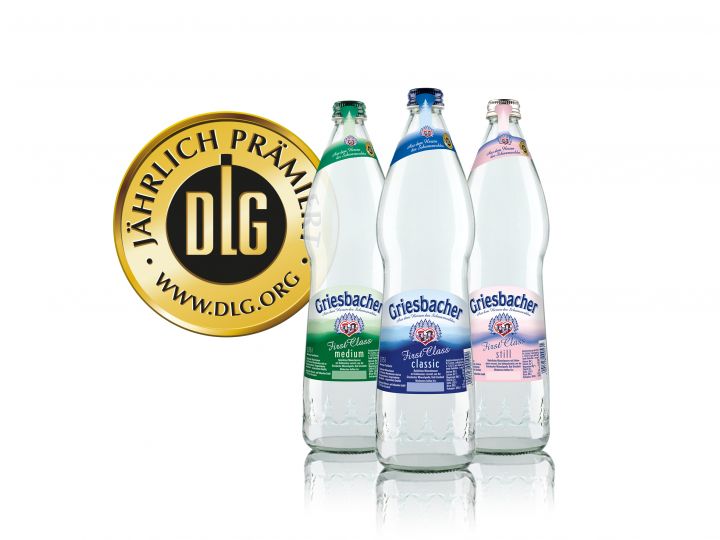 DLG Goldener Preis 2017 für Griesbacher Mineralwasser